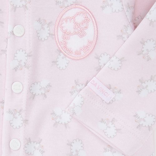 Macacão de Bebê Feminino Longo Algodão Egípcio Ovelha - ROSA