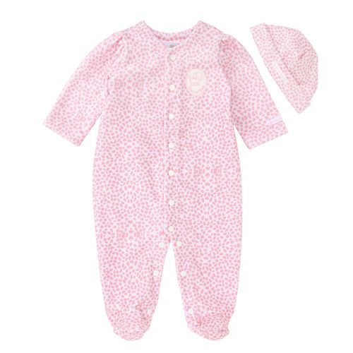 Macacão de Bebê Feminino Longo Estampa Cachorro - ROSA