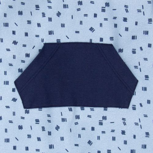 Macacão de Bebê Masculino Longo Algodão Egípcio Tracinhos - AZUL