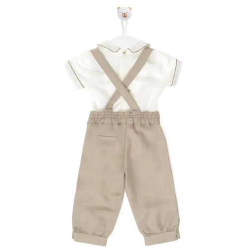 Conjunto Batizado Suspensório Kaki - KAKI