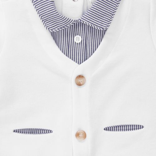 Macacão de Bebê Masculino Sueter Plush - CINZA
