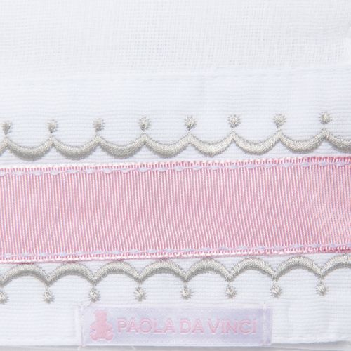 Conjunto de Fraldas de Ombro de Bebê com Detalhes em Gorgurão - 2 Unidades - ROSA