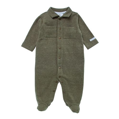 Macacão de Bebê Masculino Longo com Bolsos - VERDE