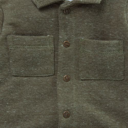 Macacão de Bebê Masculino Longo com Bolsos - VERDE