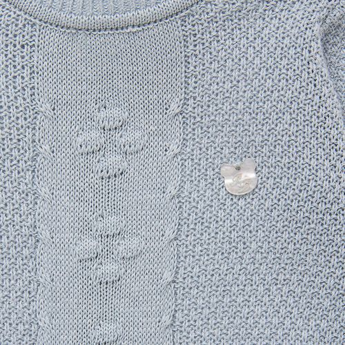 Saída de Maternidade Unissex Detalhe Trevo - AZUL BEBE