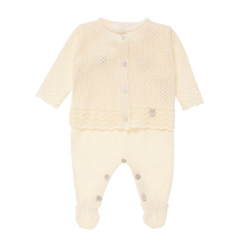 Saída de Maternidade Feminina Tricot Poás - AMARELO