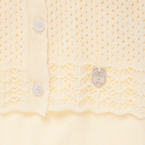 Saída de Maternidade Feminina Tricot Poás - AMARELO
