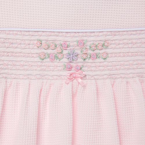 Macacão Vestido de Bebê Feminino Rococó - ROSA