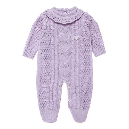 Saída de Maternidade Feminina Coração - LILAS
