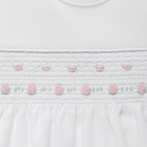 Macacão Vestido de Bebê Feminino Rococó - BRANCO