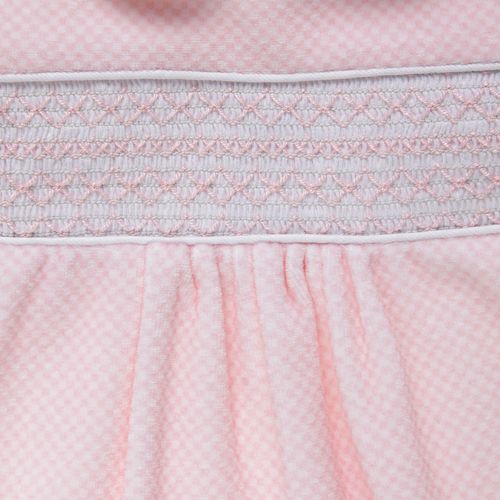 Macacão de Bebê Feminino Longo Plush Ponto Smock - ROSA