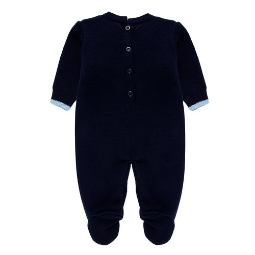 Conjunto de Saída de Maternidade Masculina Trança Bicolor - AZUL PROFUNDO