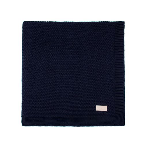 Manta de Tricot Casal Genova - AZUL MARINHO