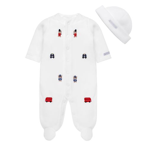 Macacão de Bebê Masculino Longo Microsoft London - BRANCO