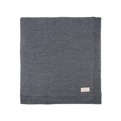 Manta de Tricot Casal Genova - CINZA CHUMBO
