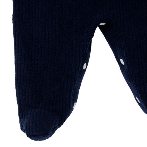 Macacão de Bebê Masculino Longo Plush - AZUL MARINHO