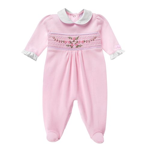 Macacão de Bebê Feminino Longo Ponto Roma - ROSA
