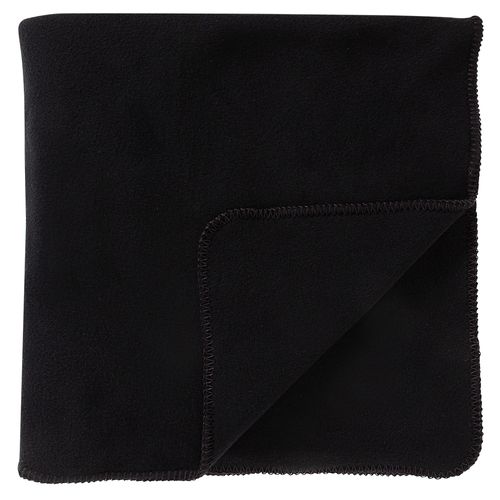 Manta de Solteiro Soft com acabamento em Crochet - PRETO