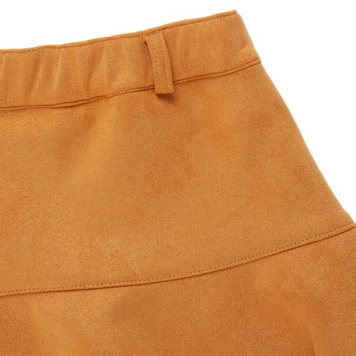 Saia Infantil Feminina Suede Rodada - AMARELO