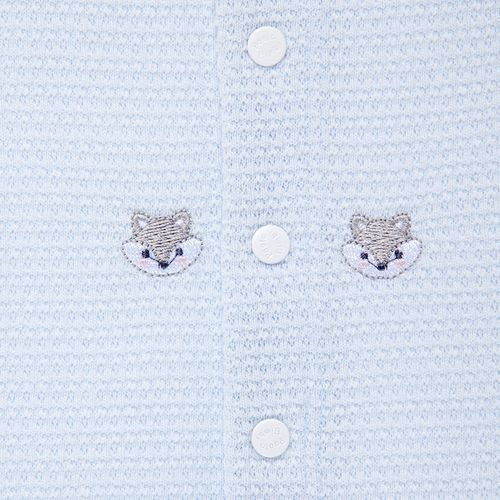 Macacão de Bebê Masculino Longo Raposas - AZUL BEBE