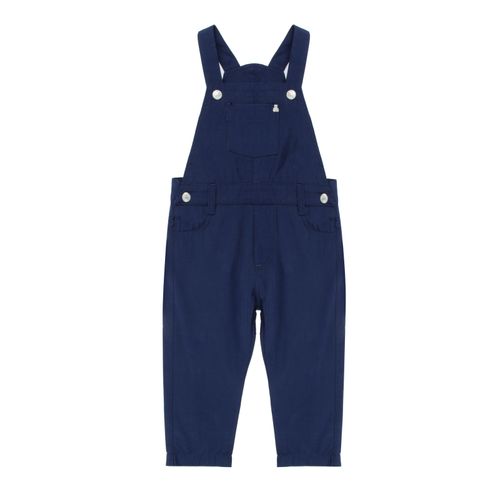 Jardineira de Bebê Masculina com Bolso - AZUL MARINHO