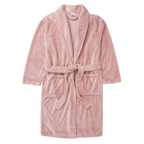Roupão Adulto Plush Chevron Unique - ROSE