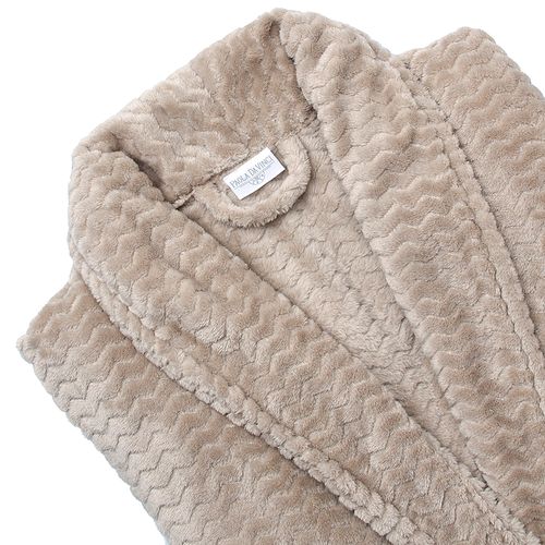 Roupão Adulto Plush Chevron Unique - KAKI