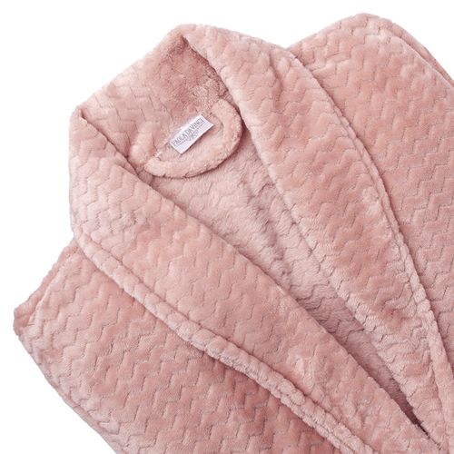 Roupão Adulto Plush Chevron Unique - ROSE