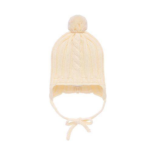 Gorro Aviador de Bebê Tricot - AMARELO