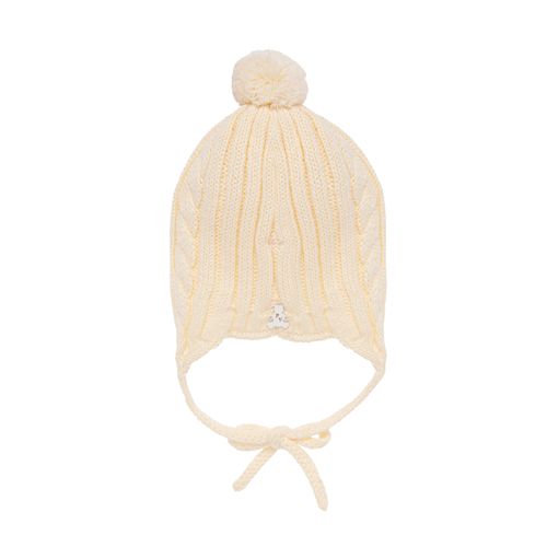 Gorro Aviador de Bebê Tricot - AMARELO