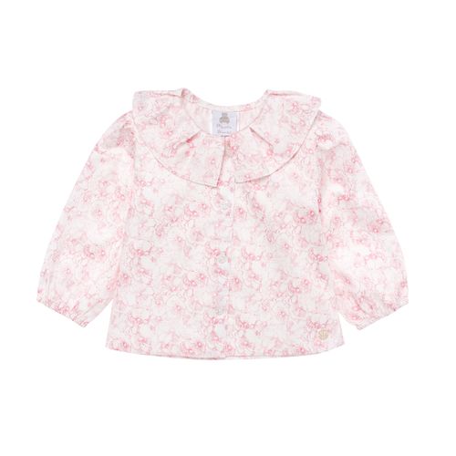 Bata de Bebê Feminina Manga Longa Algodão Egípcio Orquídea - PINK