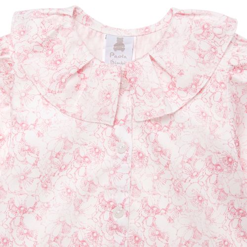 Bata de Bebê Feminina Manga Longa Algodão Egípcio Orquídea - PINK