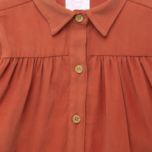 Vestido Infantil Feminino Viscose com Recortes - BRICK