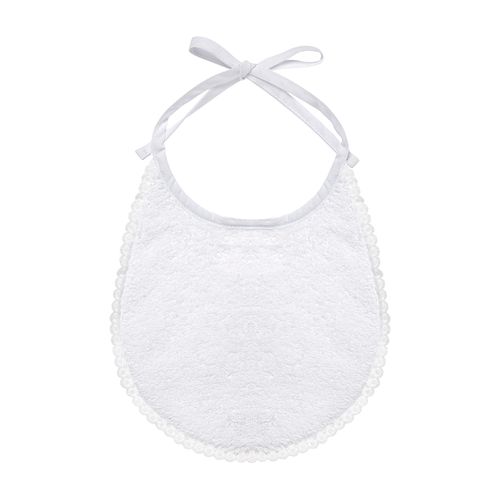 Babador de Bebê Meu Batizado - BRANCO