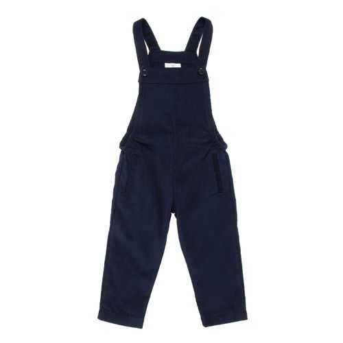 Jardineira de Bebê Masculina Veludo - AZUL MARINHO