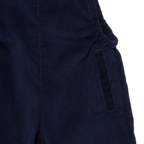 Jardineira de Bebê Masculina Veludo - AZUL MARINHO