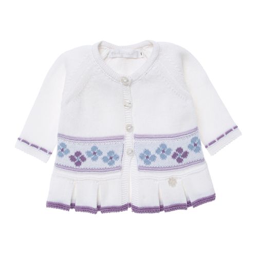 Saída de Maternidade Feminina Flores - BRANCO