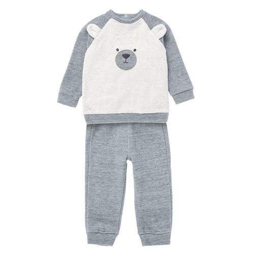 Conjunto de Bebê Masculino Fleece Urso Bimbi - AZUL
