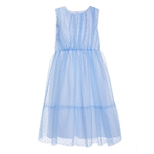 Vestido de Festa Infantil Feminino Tule Dress - AZUL BEBE