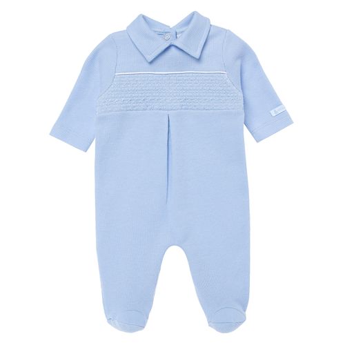 Macacão de Bebê Masculino Prematuro Ponto Roma - AZUL BEBE