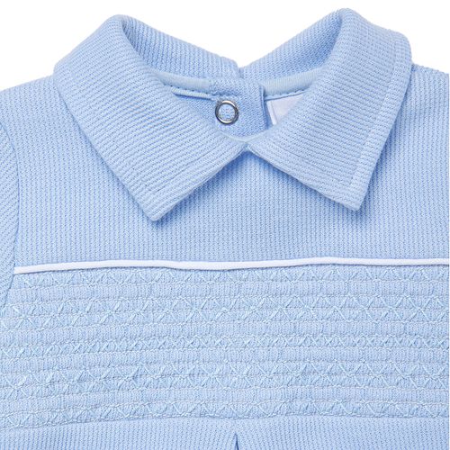 Macacão de Bebê Masculino Prematuro Ponto Roma - AZUL BEBE