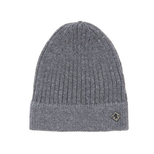 Gorro de Bebê Masculino Canelado - CINZA