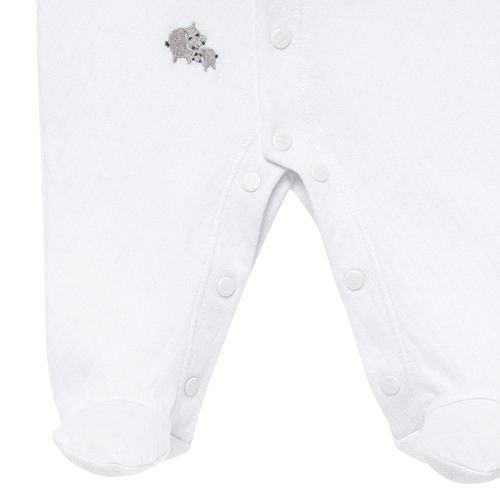 Macacão de Bebê Masculino Longo Safári - BRANCO