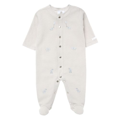 Macacão de Bebê Masculino Longo Elefante - CINZA