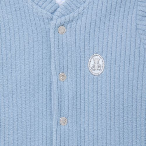 Macacão de Bebê Masculino Longo Elefante - AZUL JEANS