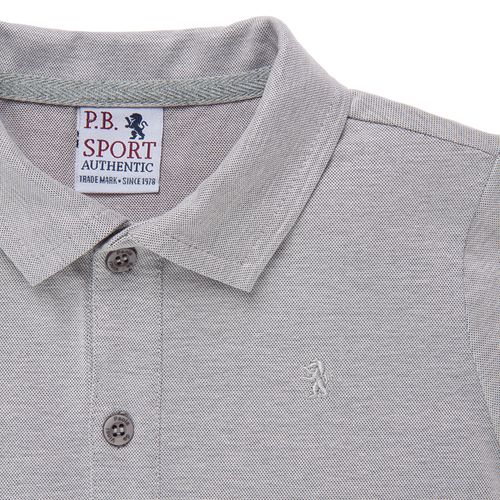 Camiseta Polo Infantil Masculina Manga Curta Atenas - CINZA