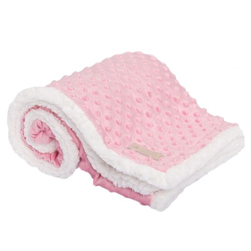 Manta de Bebê Sherpa Double Face - ROSA