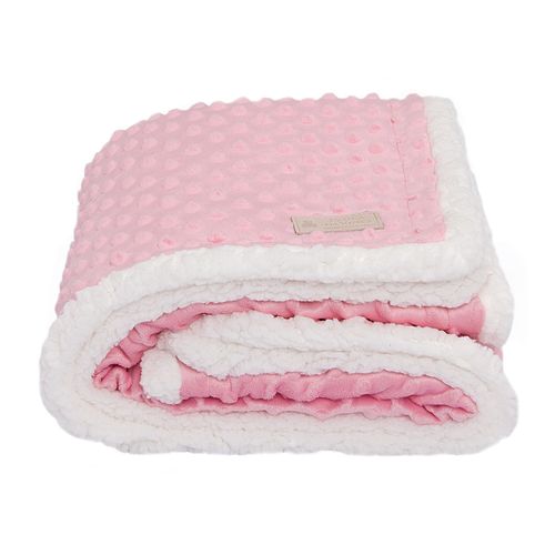 Manta de Bebê Sherpa Double Face - ROSA