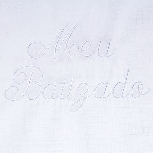 Toalha Meu Batizado Renda - BRANCO