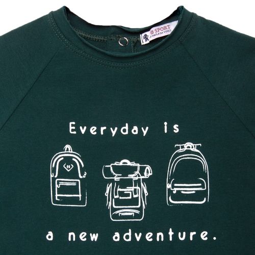 Camiseta de Bebê Masculina Manga Longa Adventure - VERDE